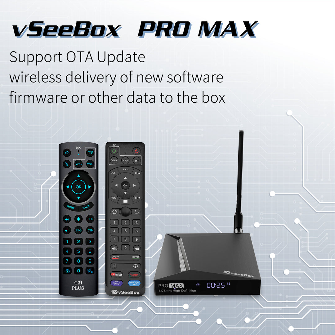 vSeeBox Pro Max: 2024 upgraded model with G31 Remote