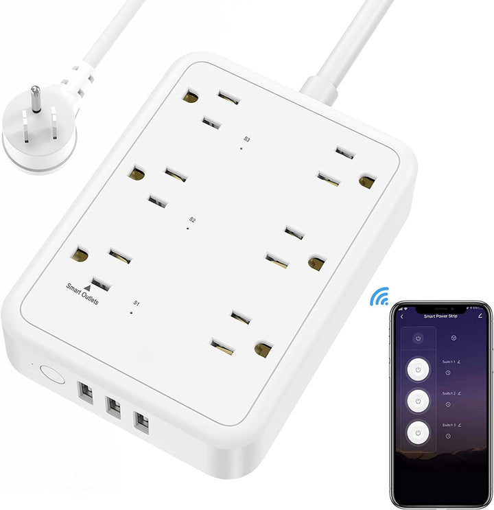 Smart Power Strip WiFi Flat Plug Strip